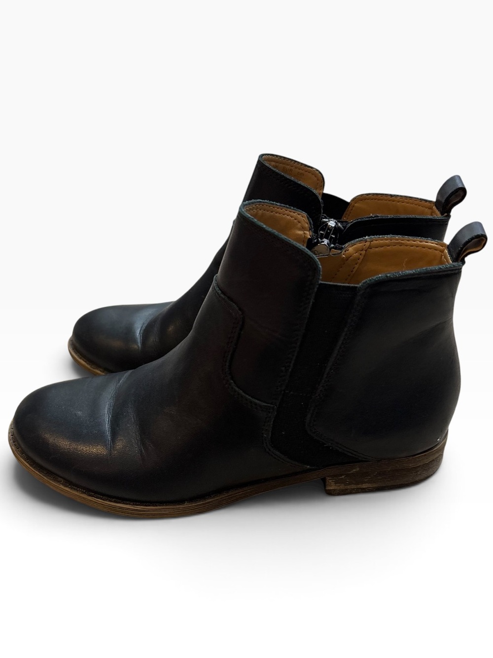 Ladies Franco Sarto Hampton Ankle Booties Black Leather Size 5